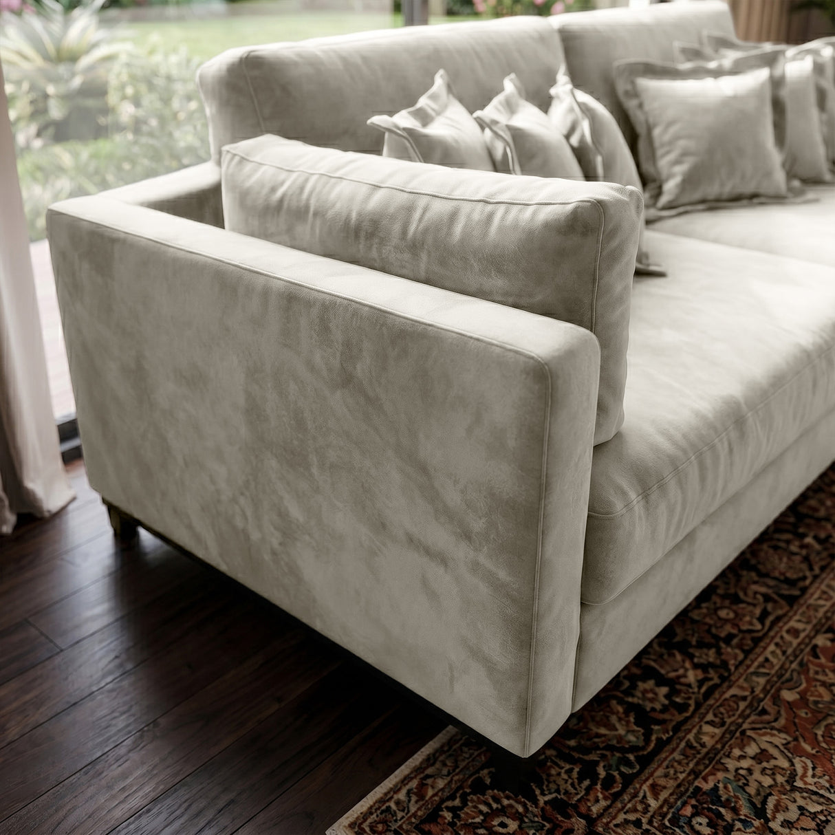 Sofá 2 cuerpos Liberty Tela Beige - 1.60m a Confección