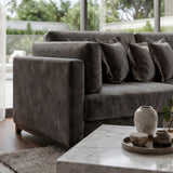 Sofá 3 Cuerpos Liberty con Chaise Longue Derecho Tela Gris Oscuro - 2.60m a Confección