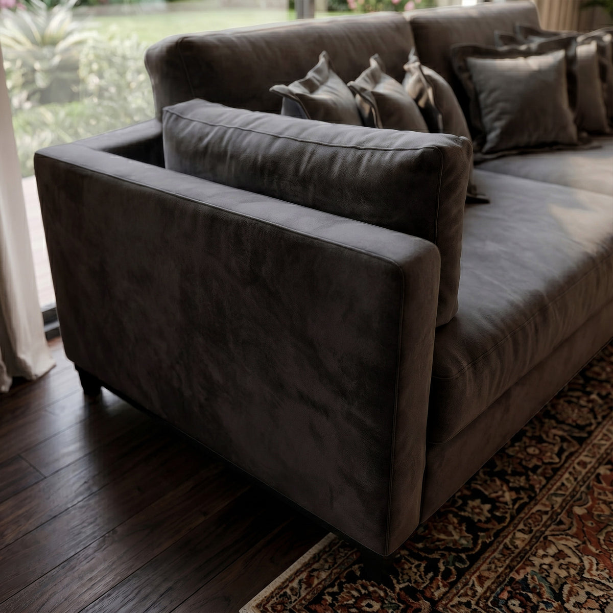 Sofá 2 cuerpos Liberty Tela Gris oscuro - 2.00m a Confección