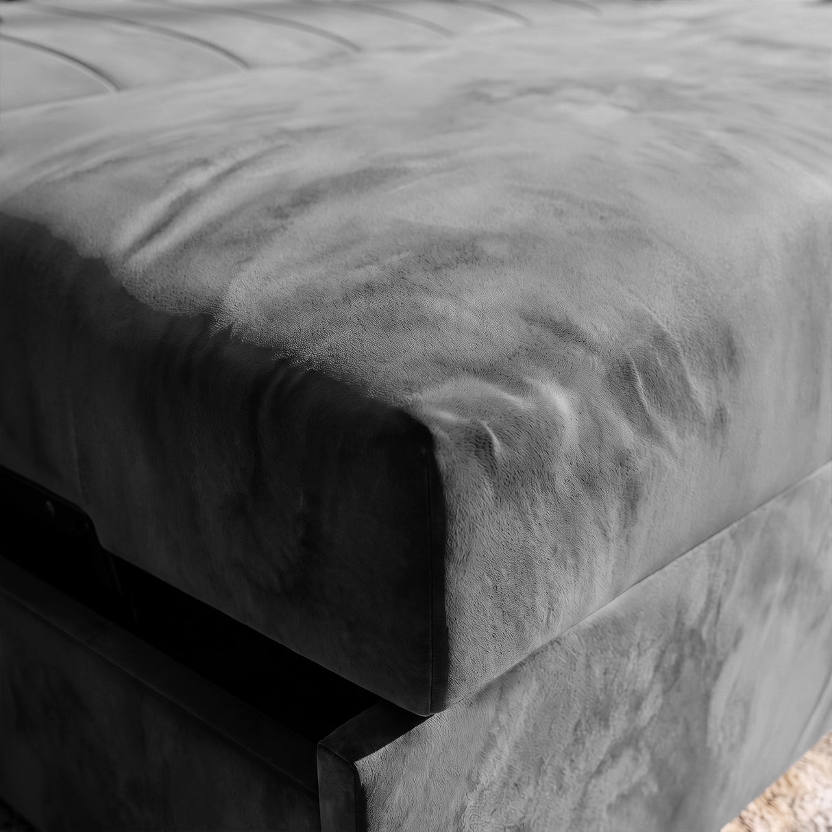 Sofá 2 cuerpos Málaga Tela Gris oscuro - 1.30m