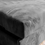 Sofá 2 cuerpos Málaga Tela Gris oscuro - 1.30m