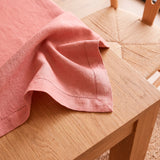 MANTEL BORDE PICOT ROSADO 180 x 350cm