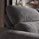 Sofá 3 Cuerpos Paris Tela Gris Oscuro - 2.74m