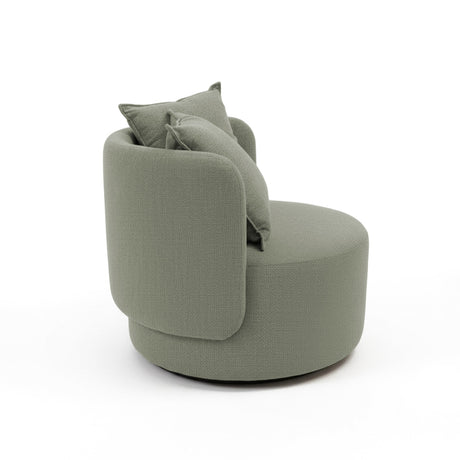 Poltrona giratoria color verde musgo