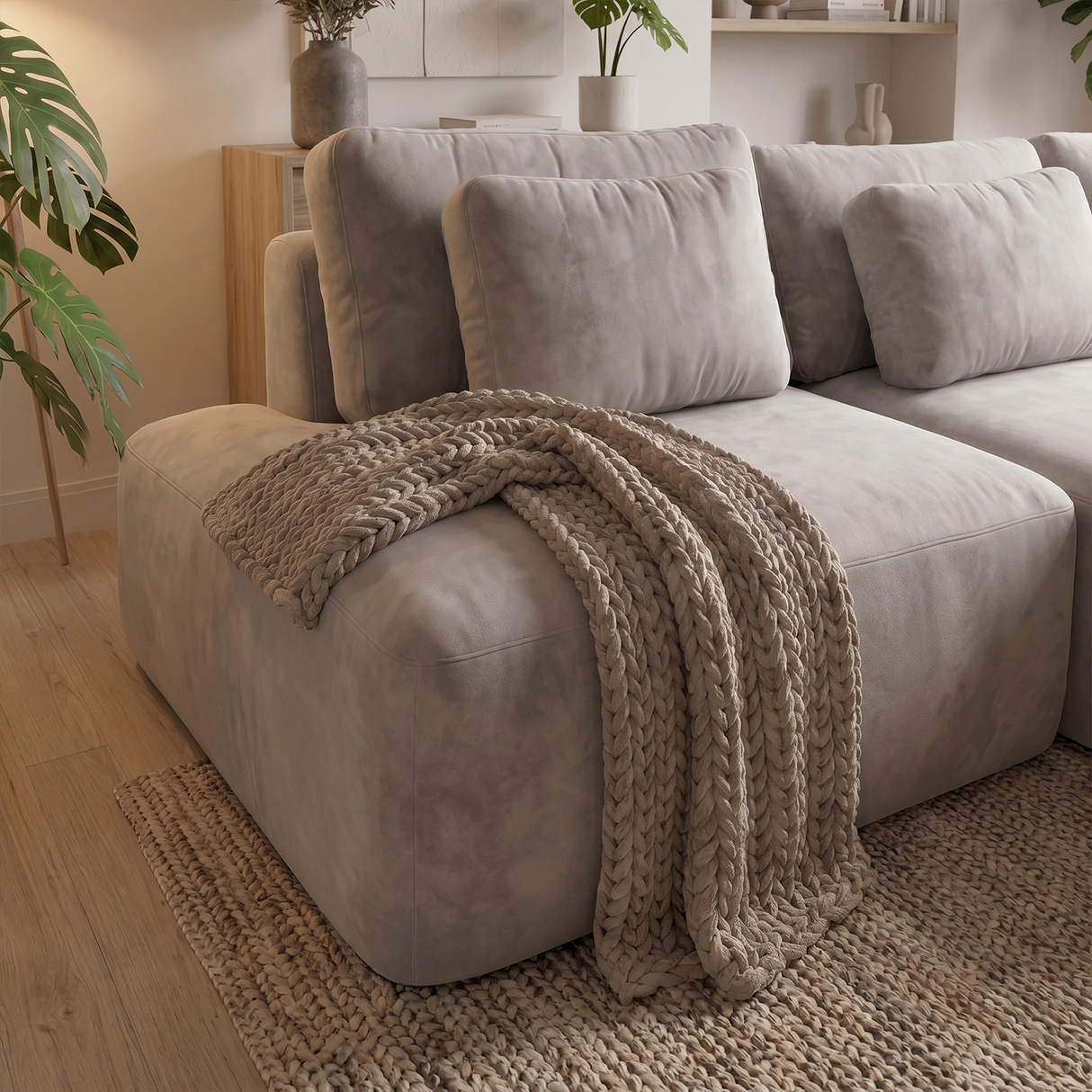 Sofá Extensible Portillo Con Pouf
