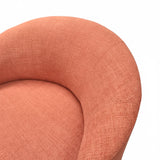 Poltrona giratoria color rojo salmón de tejido grueso