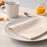 Set 4 servilletas 40 x 40cm picot crema