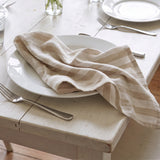 Set 4 Servilletas Laika Rayas Crudo