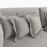 Sofá de 2 cuerpos de tela lino