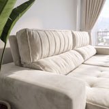 Sofá 2 cuerpos Toquio Tela Beige - 2.44m