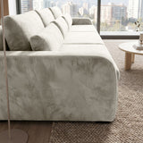 Sofá Modular 3 Cuerpos Treviso Tela Beige - 2.98m a Confección