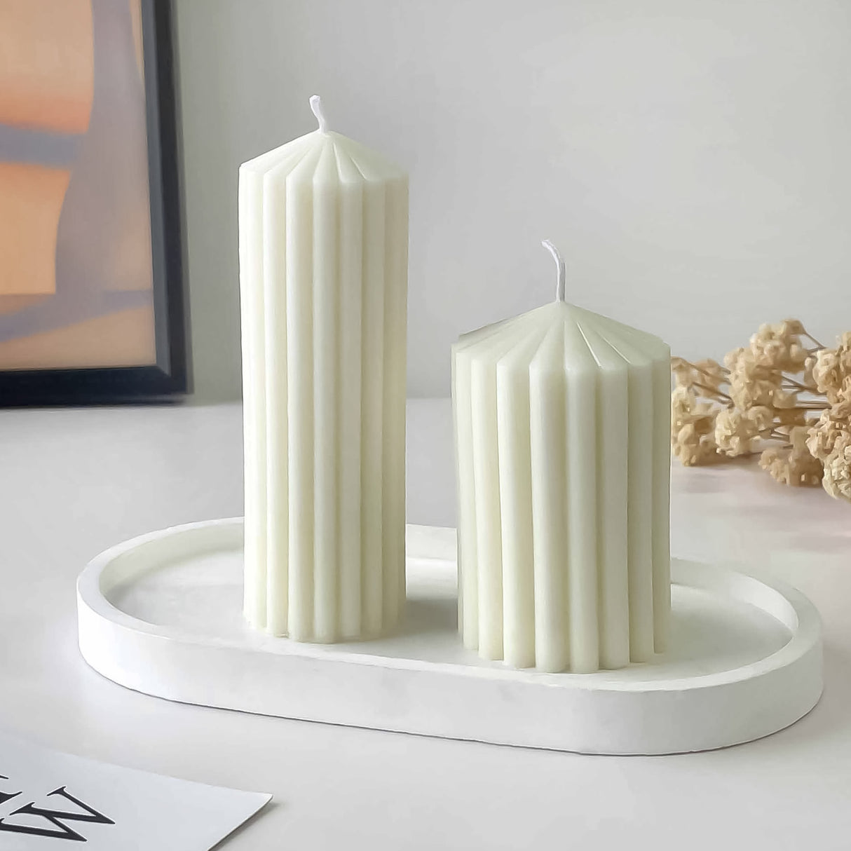 Vela de Cera Blanca Candles Nórdica