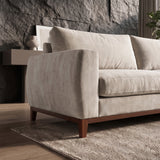 Sofá Seccional 3 Cuerpos Adesso con Chaise Longue Derecho Tela Beige - 3.90m a Confección