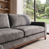 Sofá Seccional 3 Cuerpos Adesso con Chaise Longue Izquierdo Tela Gris Oscuro - 3.90m a Confección