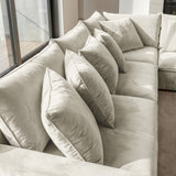 Sofá 4 Personas Atualittá en "L" Tela Beige - 2.77M X 2.77M de Chaise Longue