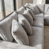 Sofá 4 Personas Atualittá en "L" Tela Gris Claro - 2.97M X 2.97M de Chaise Longue