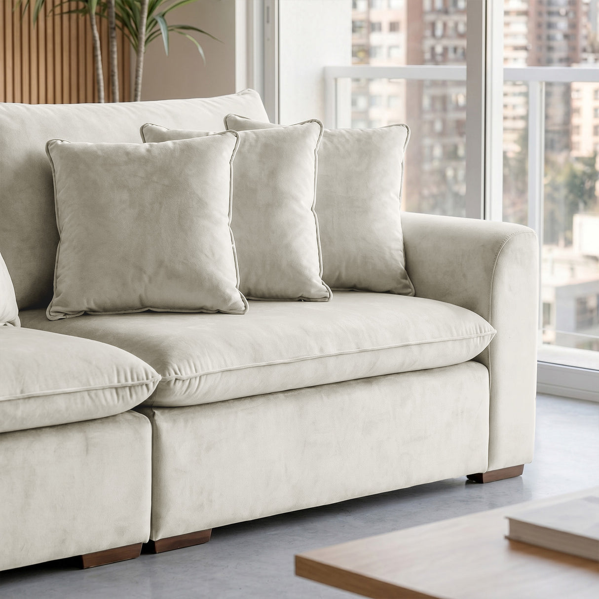 Sofá de 2 cuerpos Atualittá Tela Beige - 2.74M
