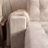 Sofá 3 Cuerpos Caribe Tela Beige - 3.39m a Confección