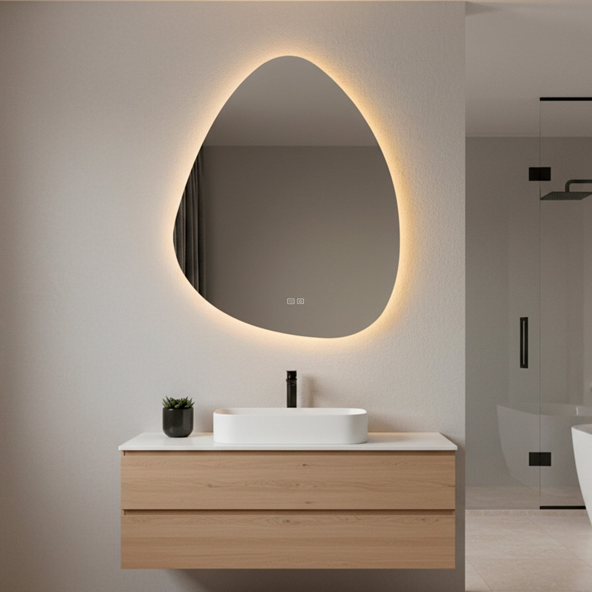 Espejo Led Triangulo Redondo