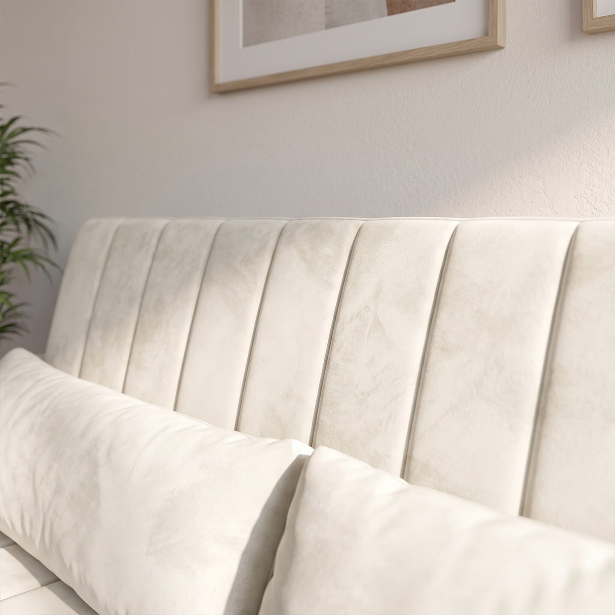 Sofá 2 cuerpos Málaga Tela Beige - 1.50m