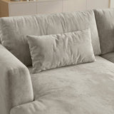 Sofá Seccional 3 Cuerpos Palace con Chaise Longue Izquierdo Tela Beige - 3.06m a Confección