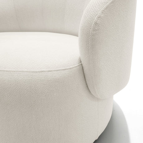 poltrona giratoria color beige claro