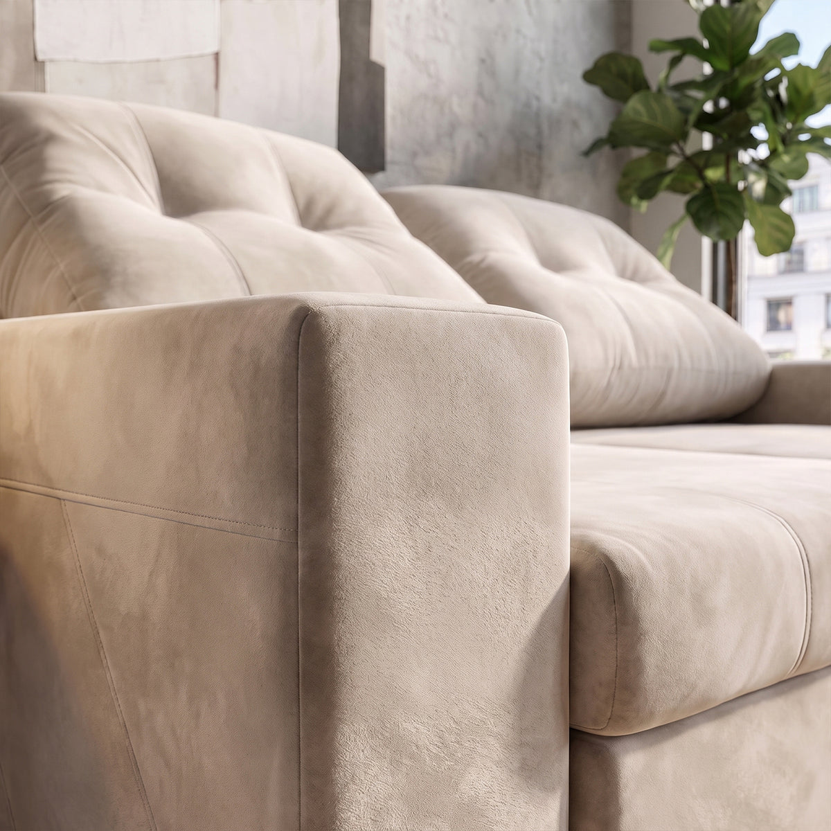 Sofá 2 cuerpos Royalle Tela Beige - 2.70m a Confección