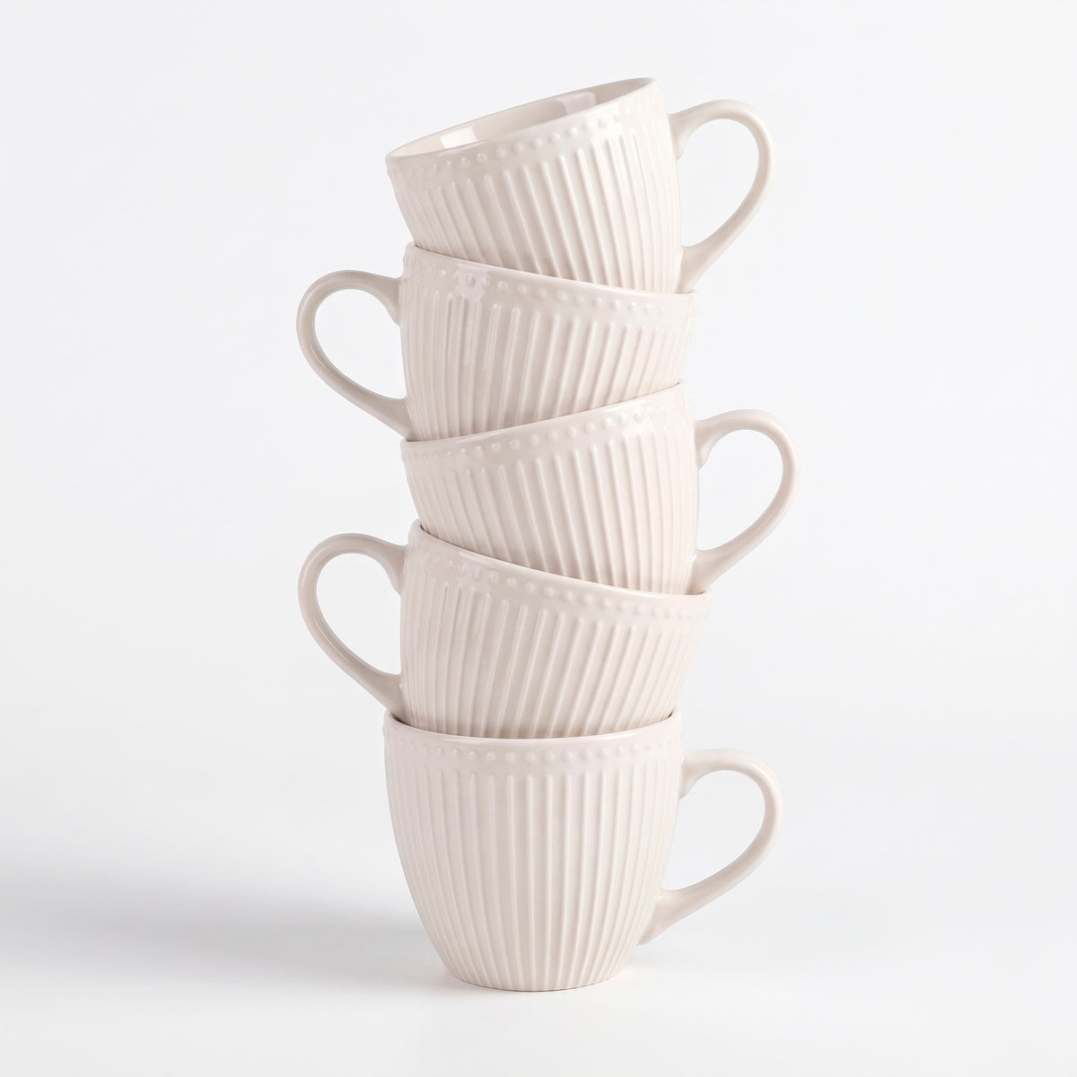 Set 6 Tazas + platillos porcelana Abbey