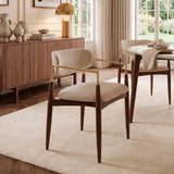 Silla Adara c/ brazo BR6032 / COR CASTAÑO / METAL CHAMPAGNE STOCK