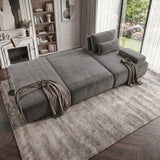 Sofá Modular 3 cuerpos Alba Tela Gris Oscuro - 3.00m a Confección