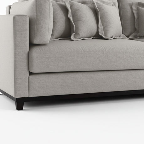 Sofá de 2 cuerpos de tela lino