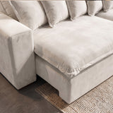 Sofá 2 Cuerpos Moon Tela Beige - 2.20m