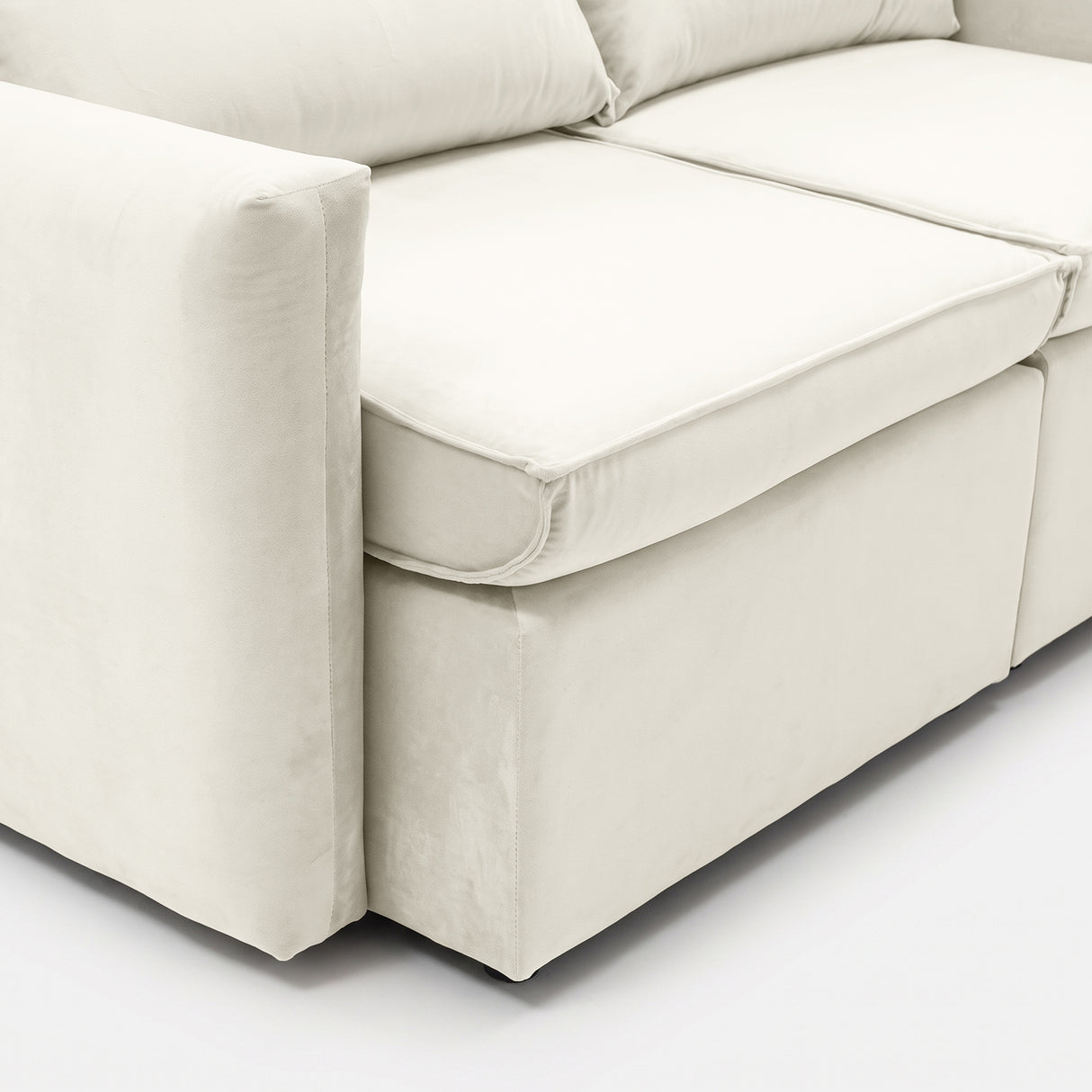 Sofá 2 Cuerpos Santiago Tela Beige - 1.70m Stock