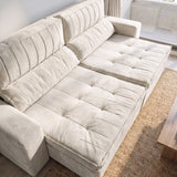Sofá 2 cuerpos Toquio Tela Beige - 2.44m