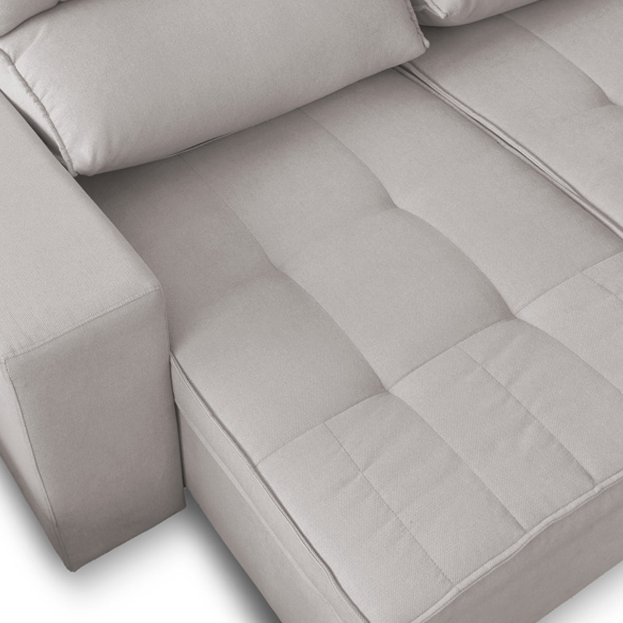 Sofá extensible y reclinable de 3 cuerpos tela chenille color café