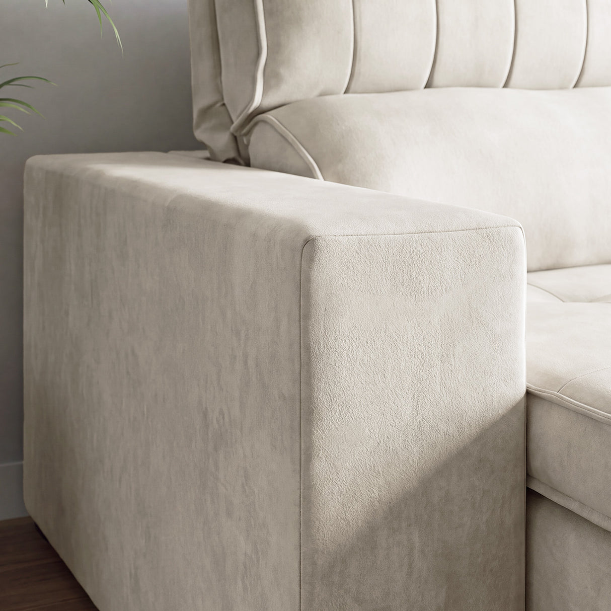 Sofá 2 cuerpos Toquio Tela Beige - 2.04m