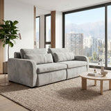 Sofá Modular 2 Cuerpos Treviso Tela Gris Claro - 2.28m a Confección