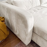 Sofá 2 cuerpos Zurich Tela Beige - 2.08m