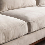 Sofá Seccional 3 Cuerpos Adesso con Chaise Longue Derecho Tela Beige - 3.90m a Confección