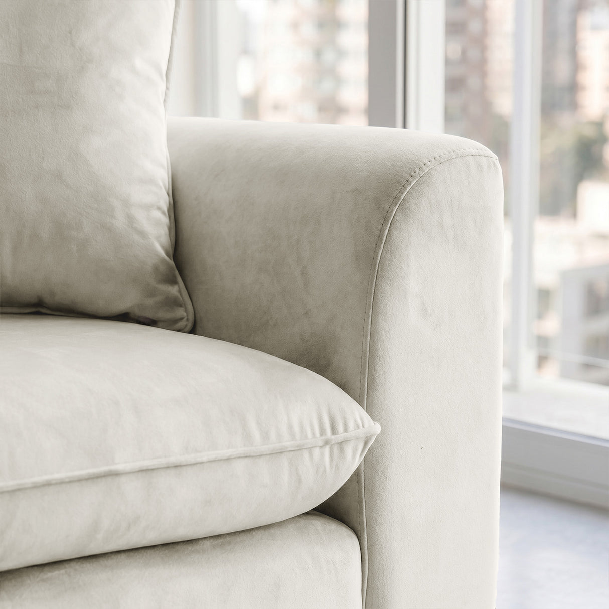 Sofá de 2 cuerpos Atualittá Tela Beige - 2.14M