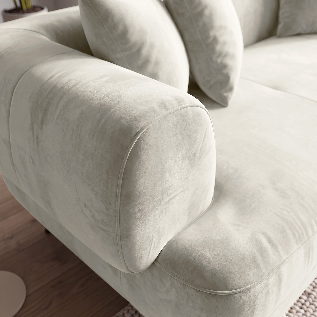 Sofá 2 cuerpos Marolo Tela Beige - 2.20m a Confección