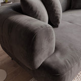 Sofá 2 cuerpos Marolo Tela Gris Oscuro - 2.00m a Confección