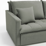 Sofá cama tres cuerpos color verde musgo 