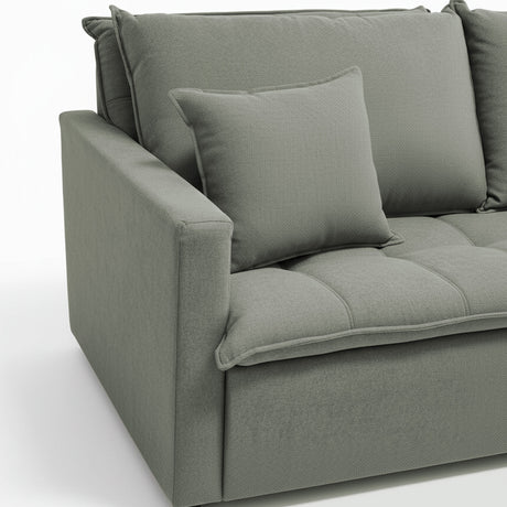 Sofá cama tres cuerpos color verde musgo 