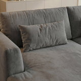 Sofá Seccional 3 Cuerpos Palace con Chaise Longue Izquierdo Tela Gris Oscuro - 3.36m a Confección
