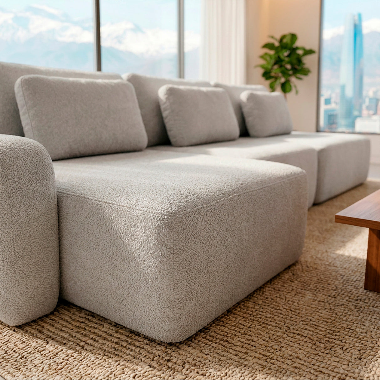 Sofá Extensible Portillo Con Pouf