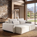 Sofá 2 Cuerpos Rizzonte Tela Beige - 1.96m