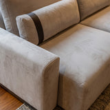 Sofá 3 Cuerpos Rizzonte Tela Beige - 2.76m