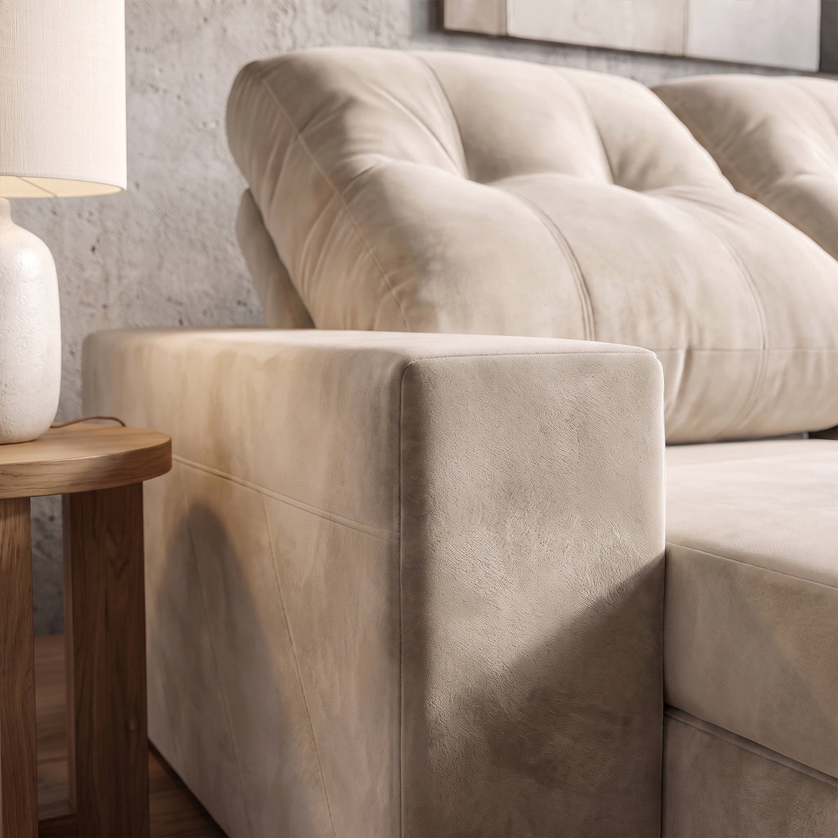 Sofá 3 cuerpos Royalle Tela Beige - 2.90m a Confección