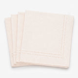 Set 4 servilletas 40 x 40cm picot crema